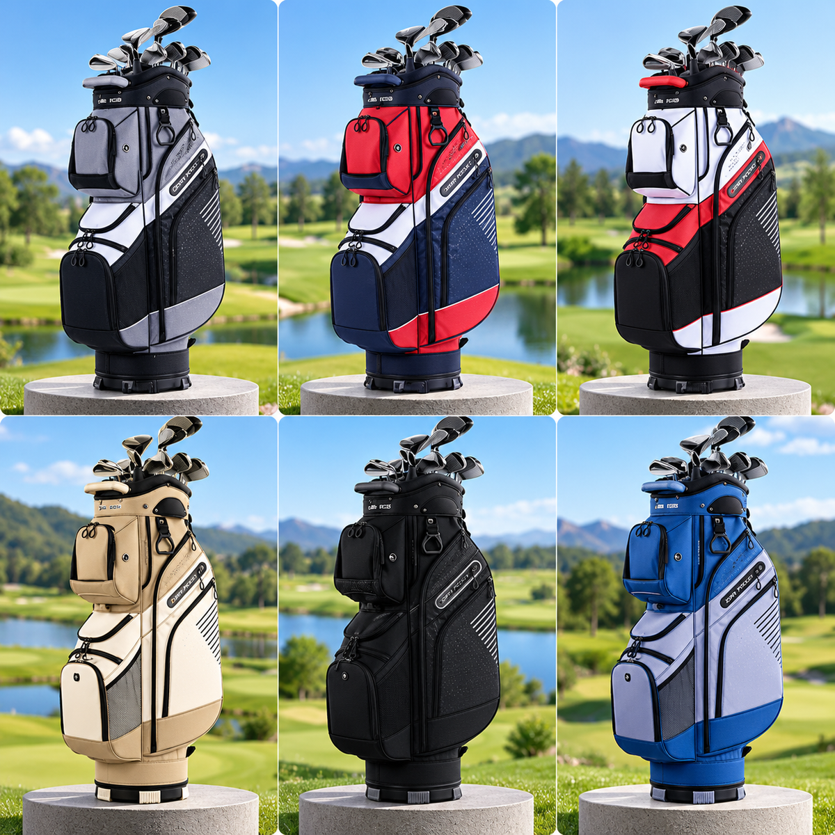 🔥T-Lock Golf Cart Bag with 14 Way Organizer Divider Top