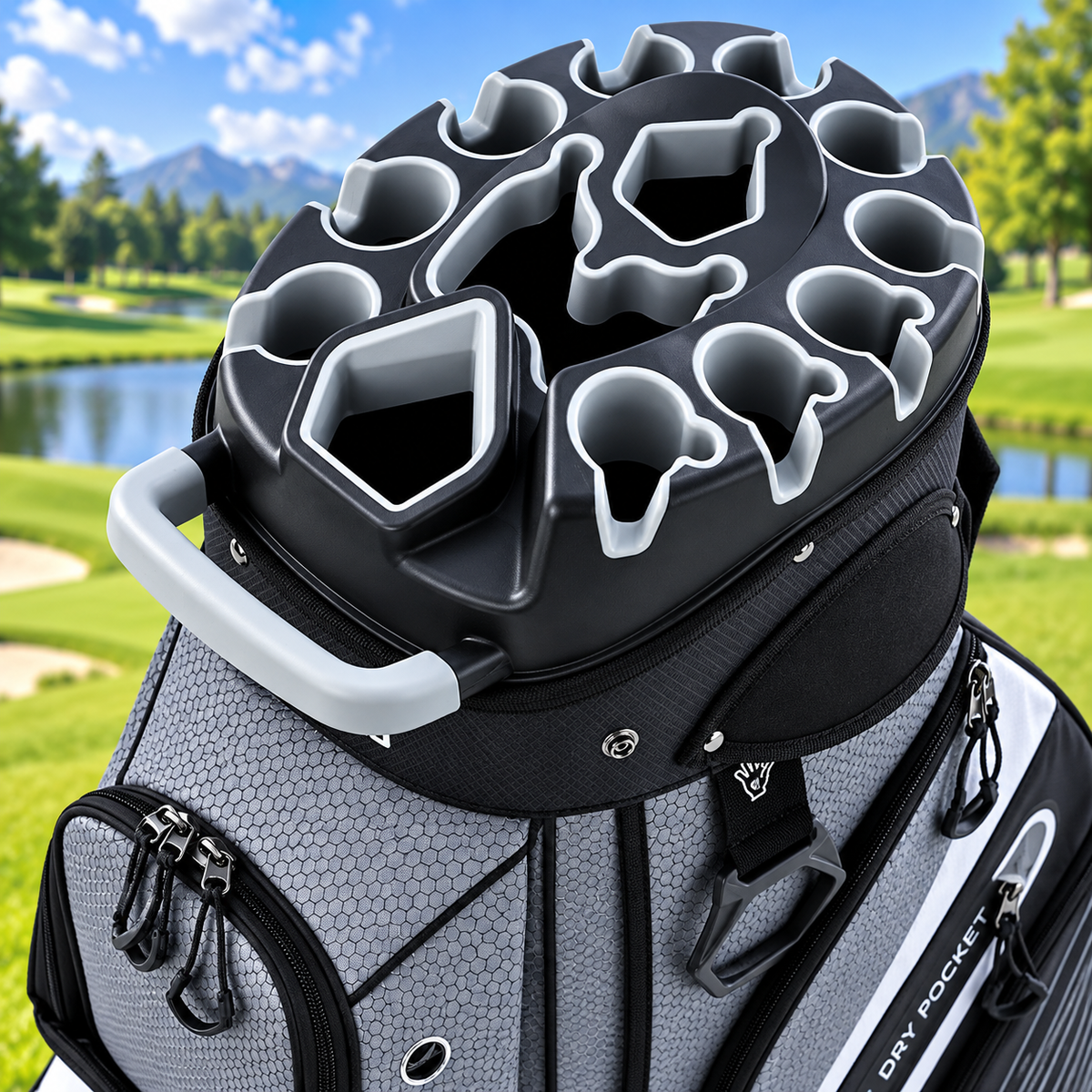 🔥T-Lock Golf Cart Bag with 14 Way Organizer Divider Top