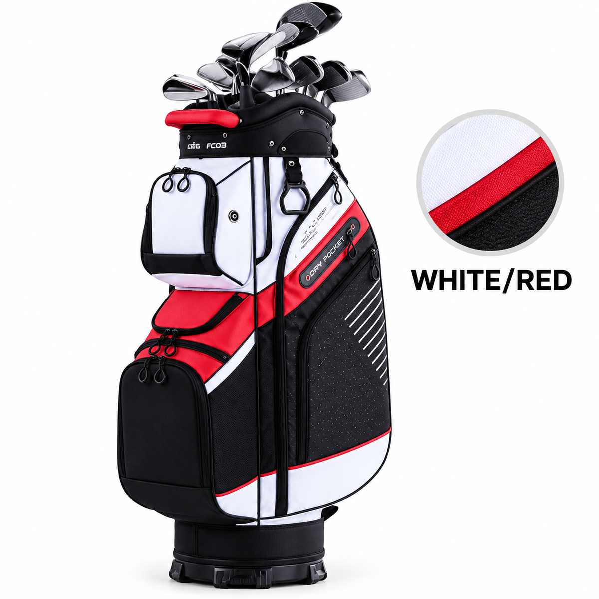 🔥T-Lock Golf Cart Bag with 14 Way Organizer Divider Top