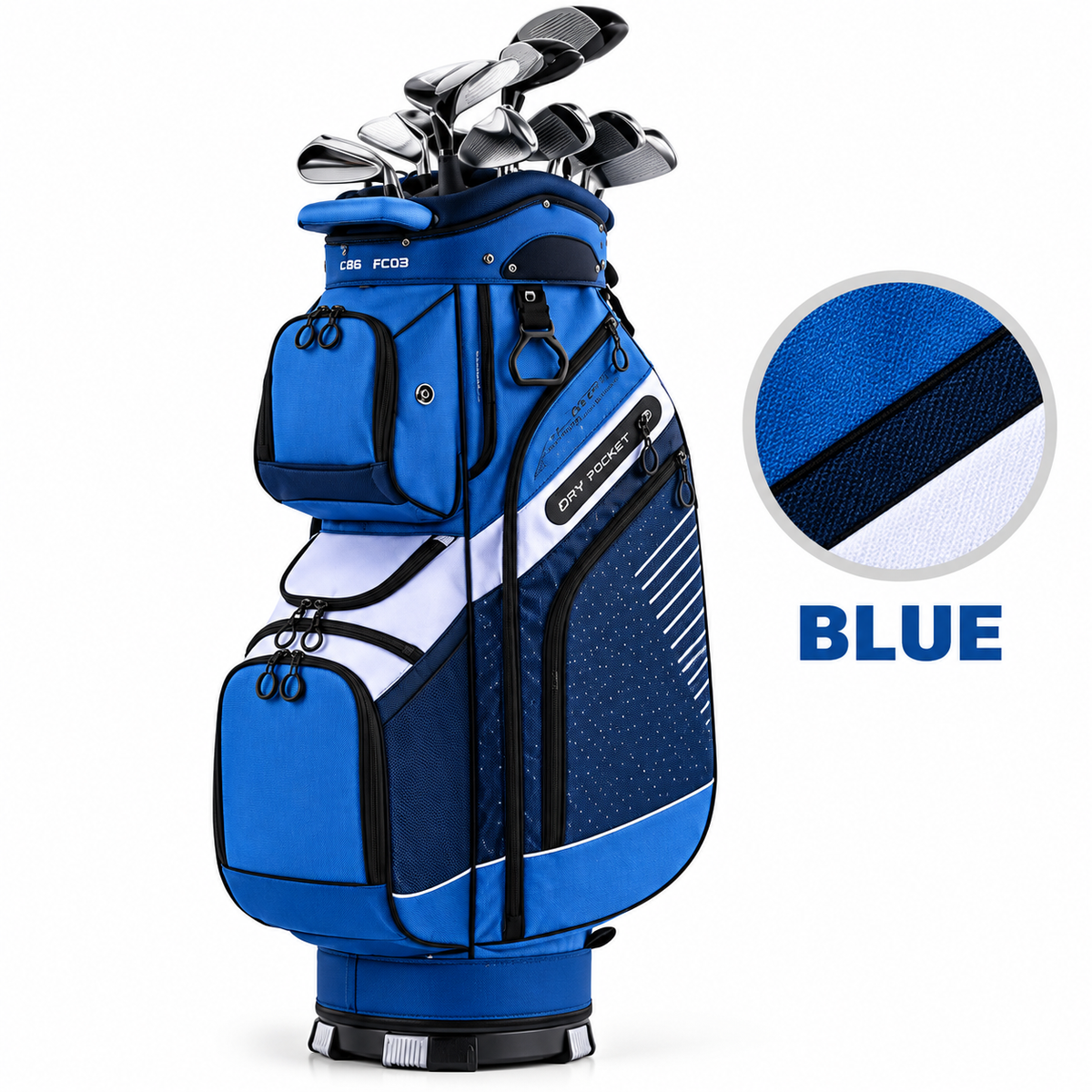🔥T-Lock Golf Cart Bag with 14 Way Organizer Divider Top
