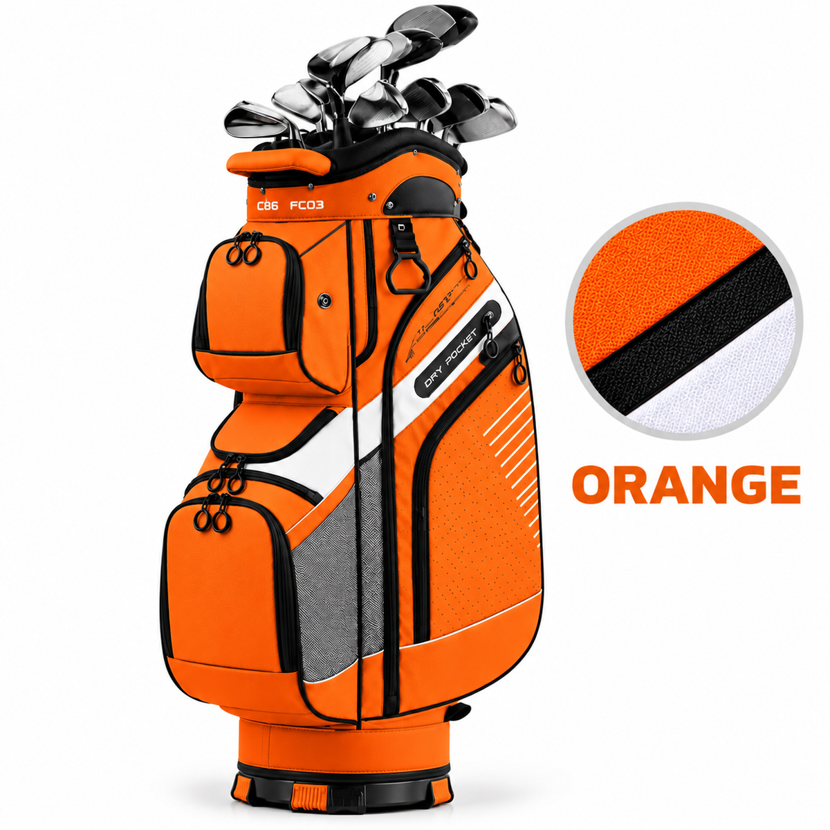🔥T-Lock Golf Cart Bag with 14 Way Organizer Divider Top